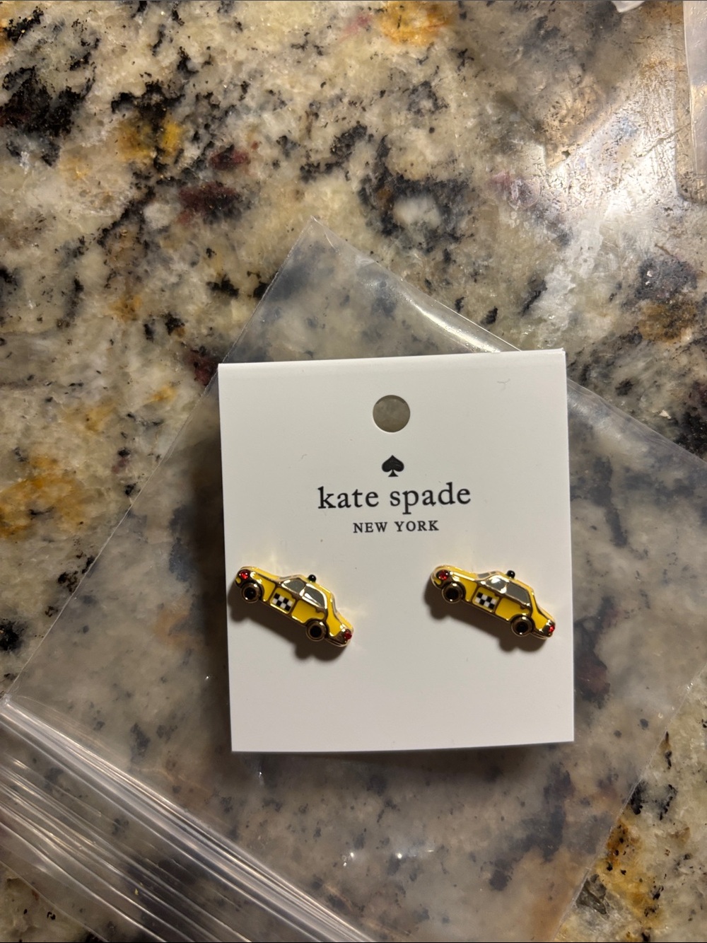 kate spade Yellow Taxi Kids Stud Earrings